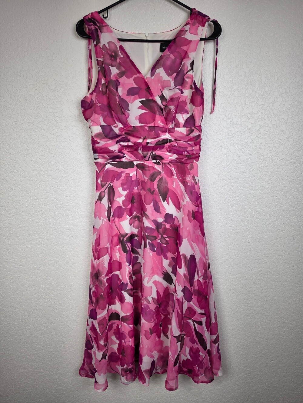 Vintage Size 8 Pink Midi Dress Connected Apparel